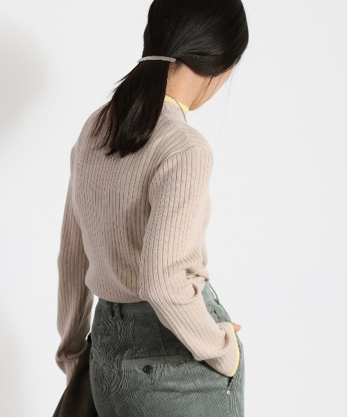 cepo(セポ)の「モチモチハイショクリブタートル(ニット/セーター・レディース・オレンジ/ベージュ/グリーン/オフホワイト/ブラック・M)」の8枚目の写真