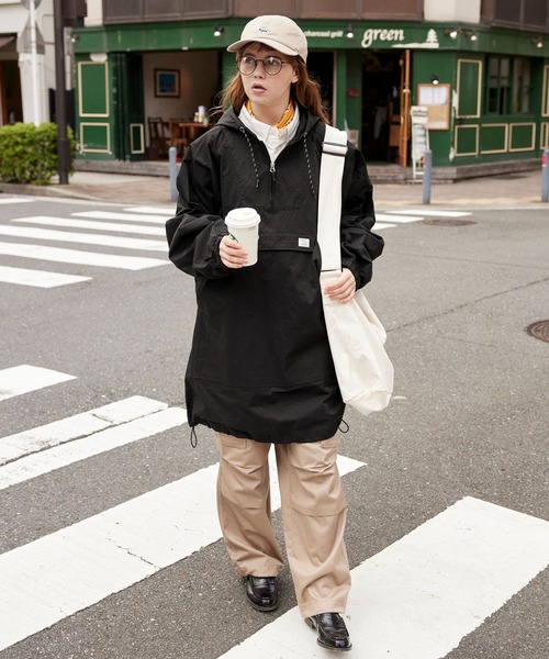 PENNEYS(ぺニーズ)の「PENNEYS/ペニーズ オーバーサイズ ロクヨンクロス ハンティングアノラックパーカー(ナイロンジャケット・メンズ・ホワイト/セージグリーン/ブラック/ベージュ・M/L)」の10枚目の写真