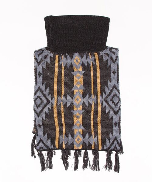 チャイハネ（チャイハネ）の「【チャイハネ】マレニットスヌード（ネックウォーマー/スヌード・レディース・ブラック/ブルー/ベージュ・FREE）」の4枚目の写真