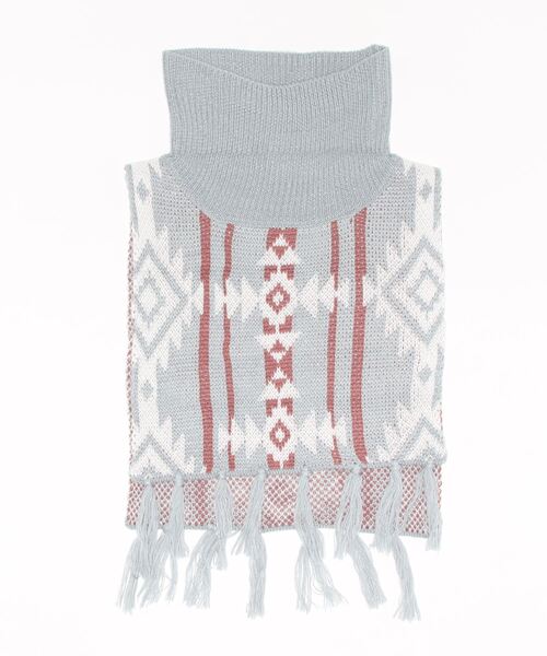 チャイハネ（チャイハネ）の「【チャイハネ】マレニットスヌード（ネックウォーマー/スヌード・レディース・ブラック/ブルー/ベージュ・FREE）」の8枚目の写真