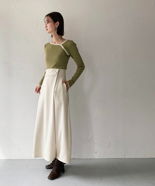 maison celon アシンメトリーワンピース アイボリー asymmetry drape cami dress – célon