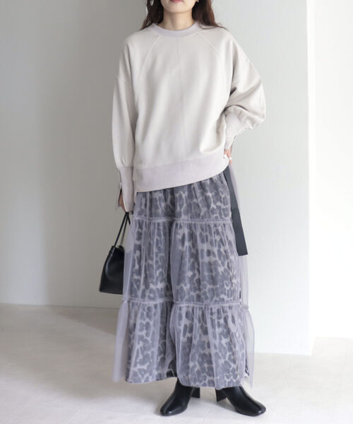 fredy emue（フレディエミュ）の「【3WAY】レオパード＋チュールレイヤードスカート（スカート・レディース・ブラック系その他/ベージュ系その他・38/36）」の14枚目の写真