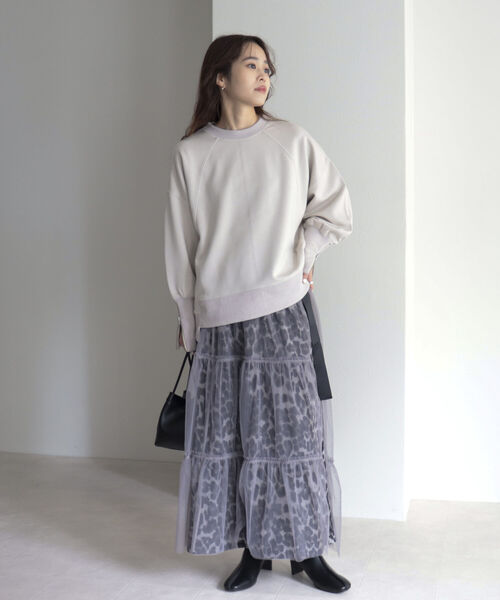 fredy emue（フレディエミュ）の「【3WAY】レオパード＋チュールレイヤードスカート（スカート・レディース・ブラック系その他/ベージュ系その他・38/36）」の15枚目の写真