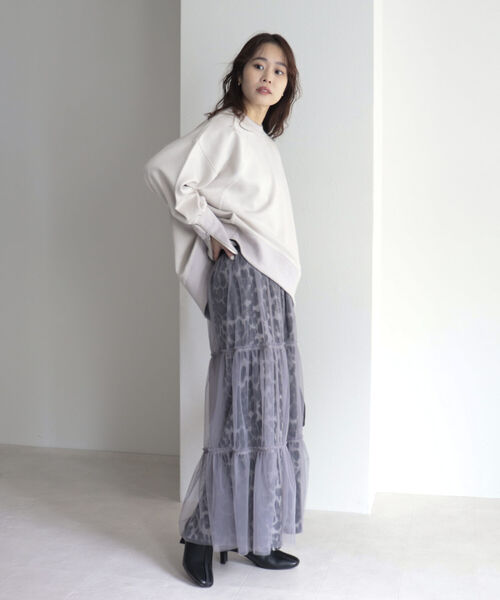 fredy emue（フレディエミュ）の「【3WAY】レオパード＋チュールレイヤードスカート（スカート・レディース・ブラック系その他/ベージュ系その他・38/36）」の17枚目の写真