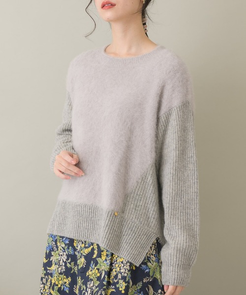 Dignite collier（ディニテコリエ）の「【KATHARINE ROSS】Dignite collier FOXEY コクーン切替シャギーニットプルオーバー（ニット/セーター・レディース・イエロー/グリーン/グレー・MEDIUM）」の2枚目の写真