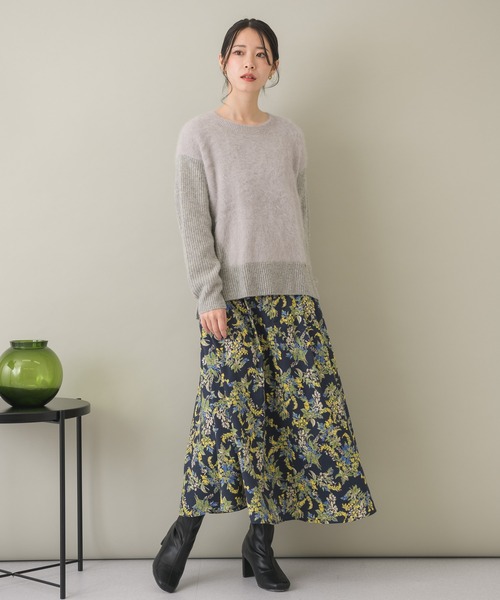 Dignite collier（ディニテコリエ）の「【KATHARINE ROSS】Dignite collier FOXEY コクーン切替シャギーニットプルオーバー（ニット/セーター・レディース・イエロー/グリーン/グレー・MEDIUM）」の19枚目の写真