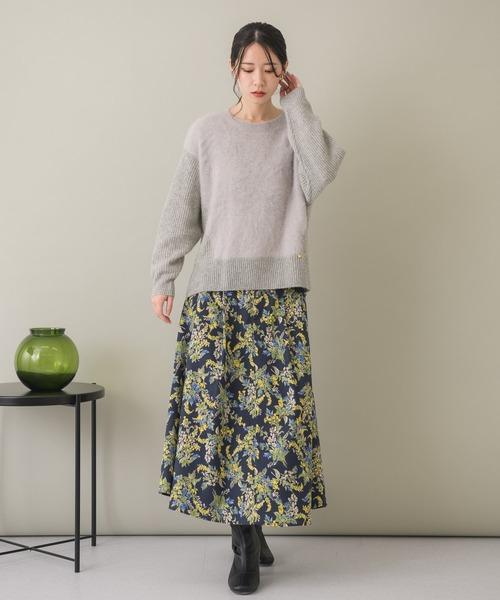 Dignite collier（ディニテコリエ）の「【KATHARINE ROSS】Dignite collier FOXEY コクーン切替シャギーニットプルオーバー（ニット/セーター・レディース・イエロー/グリーン/グレー・MEDIUM）」の20枚目の写真