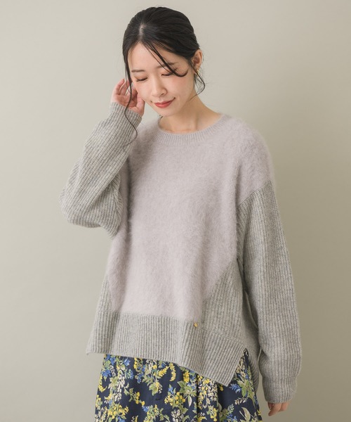 Dignite collier（ディニテコリエ）の「【KATHARINE ROSS】Dignite collier FOXEY コクーン切替シャギーニットプルオーバー（ニット/セーター・レディース・イエロー/グリーン/グレー・MEDIUM）」の21枚目の写真