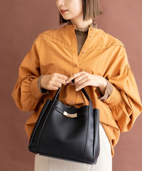 VitaFelice（ヴィータフェリーチェ）の「３スペース2wayハンドバッグ（ハンドバッグ・レディース・ブラック/ライトグレー/モカ/チャコール・FREE）」の15枚目の写真