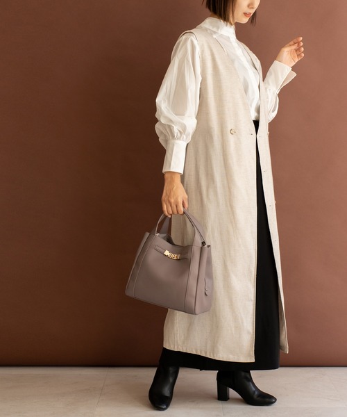 VitaFelice（ヴィータフェリーチェ）の「３スペース2wayハンドバッグ（ハンドバッグ・レディース・ブラック/ライトグレー/モカ/チャコール・FREE）」の21枚目の写真