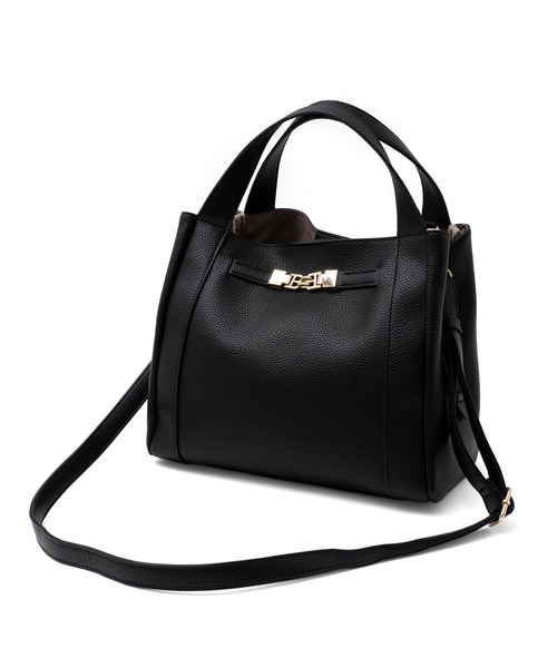 VitaFelice（ヴィータフェリーチェ）の「３スペース2wayハンドバッグ（ハンドバッグ・レディース・ブラック/ライトグレー/モカ/チャコール・FREE）」の14枚目の写真