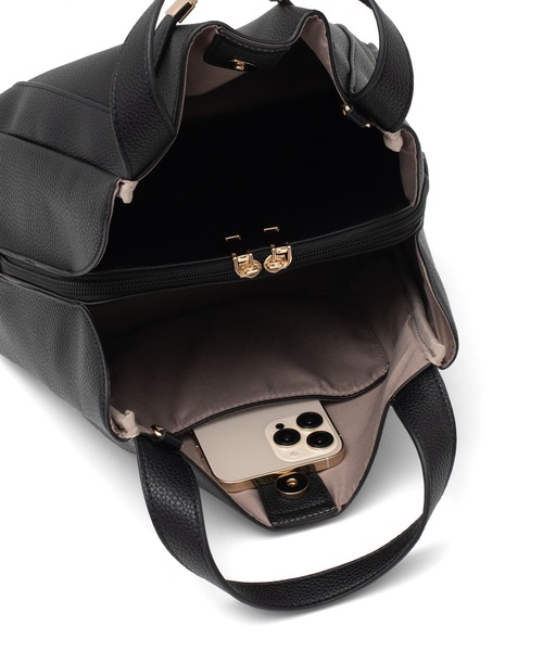 VitaFelice（ヴィータフェリーチェ）の「３スペース2wayハンドバッグ（ハンドバッグ・レディース・ブラック/ライトグレー/モカ/チャコール・FREE）」の19枚目の写真