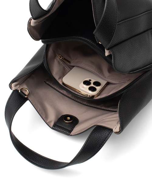 VitaFelice（ヴィータフェリーチェ）の「３スペース2wayハンドバッグ（ハンドバッグ・レディース・ブラック/ライトグレー/モカ/チャコール・FREE）」の22枚目の写真