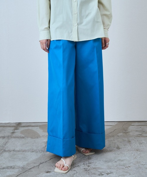 audrey and john wad(オードリーアンドジョンワッド)の「2タックワイドパンツ(その他パンツ・レディース・ブラック/チャコールグレー/ブルー/アイボリー・S/M)」の21枚目の写真