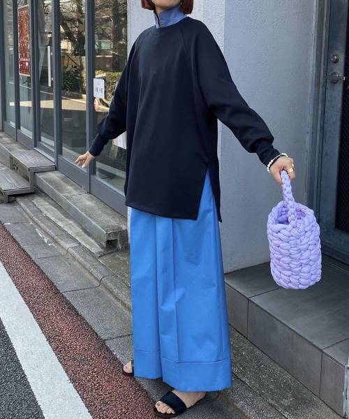 audrey and john wad(オードリーアンドジョンワッド)の「2タックワイドパンツ(その他パンツ・レディース・ブラック/チャコールグレー/ブルー/アイボリー・S/M)」の17枚目の写真