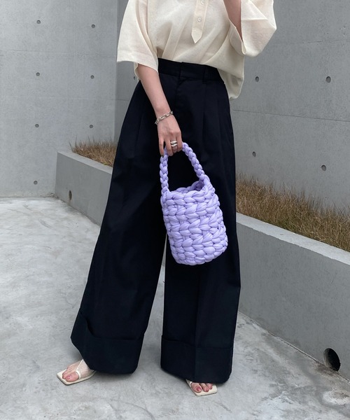 audrey and john wad(オードリーアンドジョンワッド)の「2タックワイドパンツ(その他パンツ・レディース・ブラック/チャコールグレー/ブルー/アイボリー・S/M)」の14枚目の写真