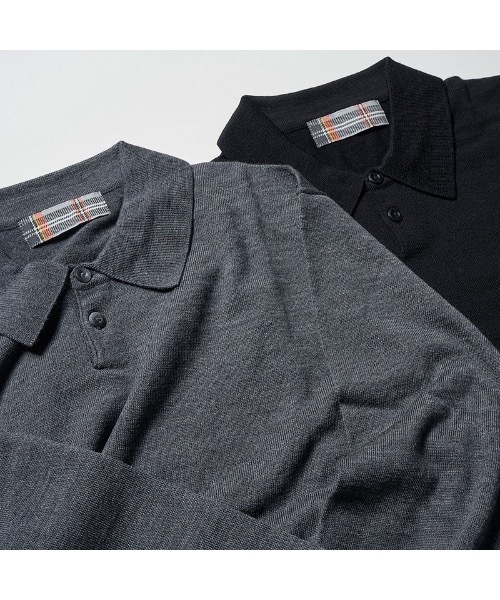 JACKSON MATISSE（ジャクソンマティス）の「【JACKSON MATISSE】ジャクソンマティス/ Long sleeve Knit Polo（ニット/セーター・メンズ・グレー/ブラック・MEDIUM/LARGE/X-LARGE）」の5枚目の写真