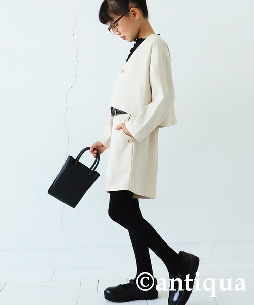 antiqua（アンティカ）の「ベーシックショートパンツ（その他パンツ・キッズ・ライトベージュ/ブラック・130/140/150/160）」の16枚目の写真