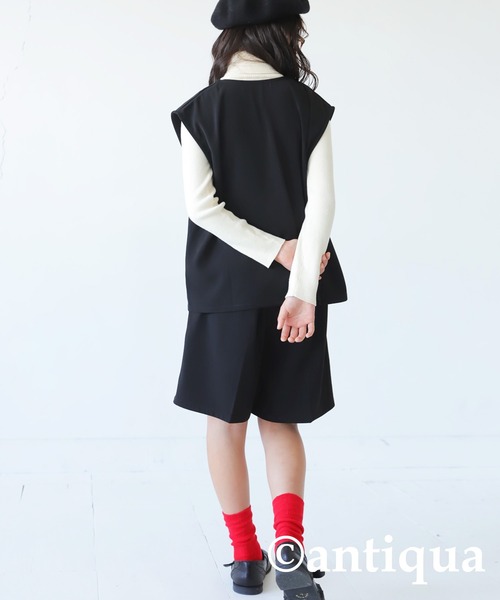 antiqua（アンティカ）の「ベーシックショートパンツ（その他パンツ・キッズ・ライトベージュ/ブラック・130/140/150/160）」の18枚目の写真