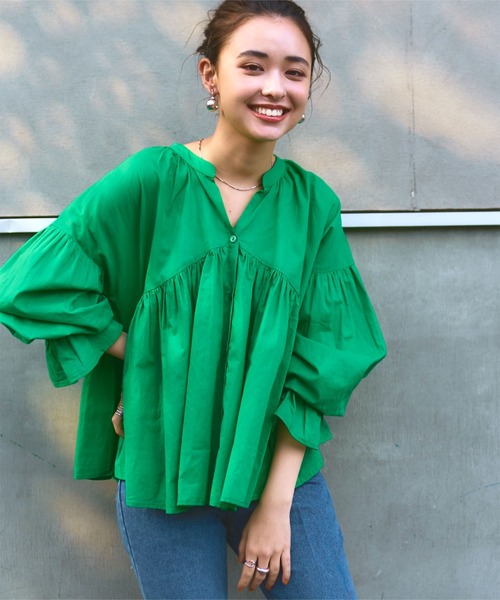 キャンディースリーブギャザーブラウス（シャツ/ブラウス）｜titivate