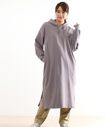 LEAD（リード）の「コットン100％ スウェット ロング パーカー（ワンピース）」