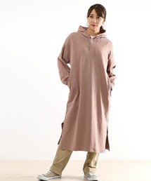 LEAD（リード）の「コットン100％ スウェット ロング パーカー（ワンピース）」