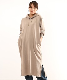 LEAD（リード）の「コットン100％ スウェット ロング パーカー（ワンピース）」