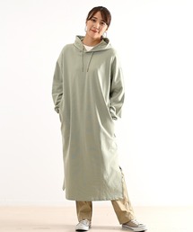 LEAD（リード）の「コットン100％ スウェット ロング パーカー（ワンピース）」