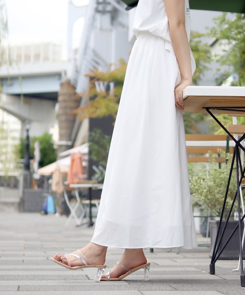 LibertyDoll(リバティードール)の「LibertyDoll/スクエアトゥ 6.5cmクリアヒール 華奢ストラップミュールサンダル(4134)(サンダル・レディース・アイボリー/その他/ブラック/ブラック×ブラック/ベージュ・LL/S/M/L)」の15枚目の写真