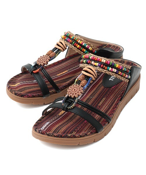 チチカカ(チチカカ)の「エスニックビーズサンダル(サンダル・レディース・ブラック/オフホワイト/ブルー・MEDIUM/LARGE)」の13枚目の写真