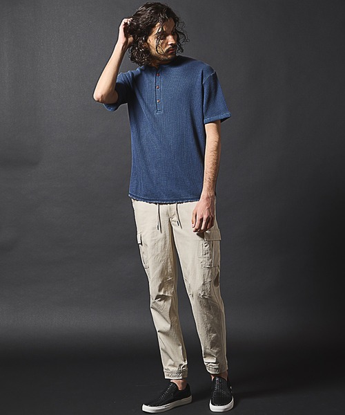 RATTLE TRAP(ラトルトラップ)の「ワッフルピグメントヘンリーネックTシャツ(Tシャツ/カットソー・メンズ・ホワイト/ネイビー/ブラック・LL/L/M)」の17枚目の写真