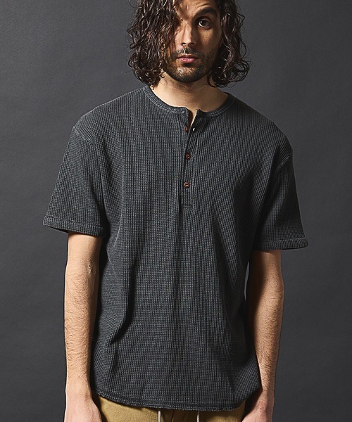 RATTLE TRAP(ラトルトラップ)の「ワッフルピグメントヘンリーネックTシャツ(Tシャツ/カットソー・メンズ・ホワイト/ネイビー/ブラック・LL/L/M)」の18枚目の写真