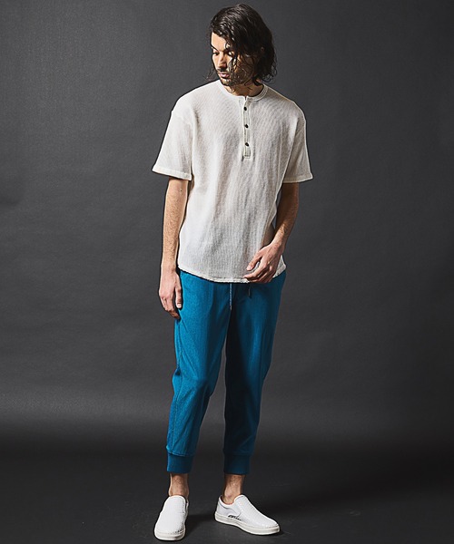 RATTLE TRAP(ラトルトラップ)の「ワッフルピグメントヘンリーネックTシャツ(Tシャツ/カットソー・メンズ・ホワイト/ネイビー/ブラック・LL/L/M)」の6枚目の写真