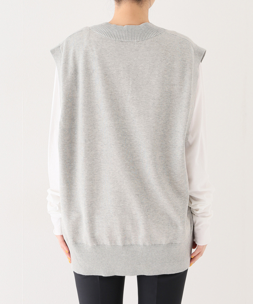 CINOH(チノ)の「【CINOH / チノ】Vネックベスト(ニット/セーター・レディース・ライトグレー/ベージュ・FREE)」の19枚目の写真