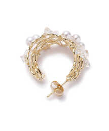 EDIT COLOGNE | パールミックスフープピアス(ピアス(両耳用))