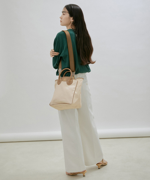 SALON adam et rope'(サロン アダム エ ロペ)の「【WEB限定・追加】【YOUNG&OLSEN for SALON】2WAYキャンバスショルダーバッグ(トートバッグ・レディース・ブラック/ブラウン・FREE)」の10枚目の写真