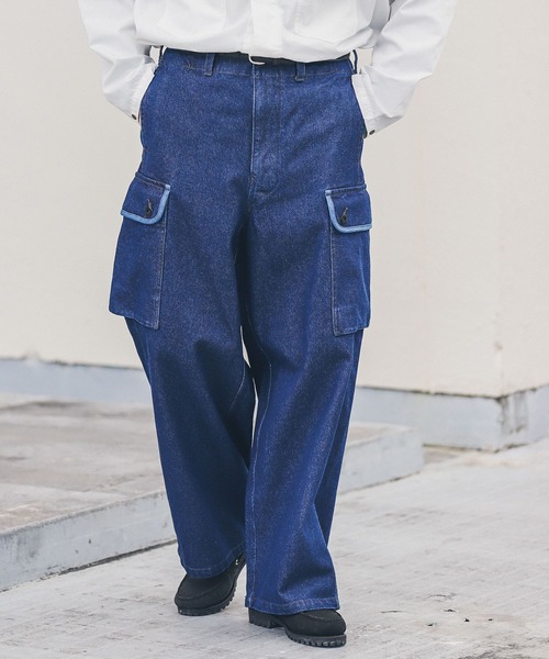 ARMY TWILL（アーミーツイル）の「ARMY TWILL　12OZ Denim Cargo Pants（デニムパンツ・メンズ・ライトブルー/ネイビー・MEDIUM/LARGE）」の22枚目の写真
