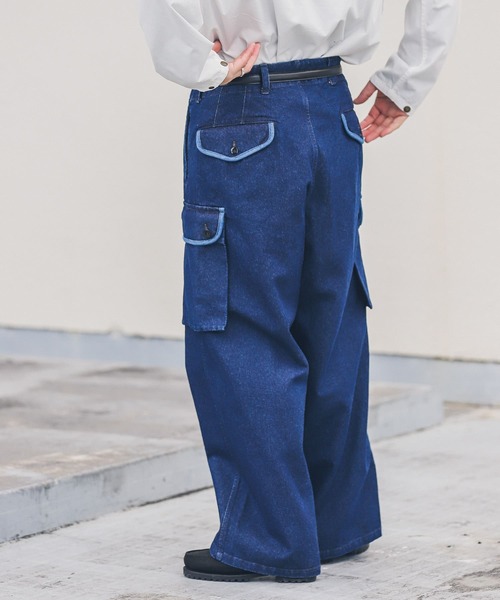 ARMY TWILL（アーミーツイル）の「ARMY TWILL　12OZ Denim Cargo Pants（デニムパンツ・メンズ・ライトブルー/ネイビー・MEDIUM/LARGE）」の8枚目の写真
