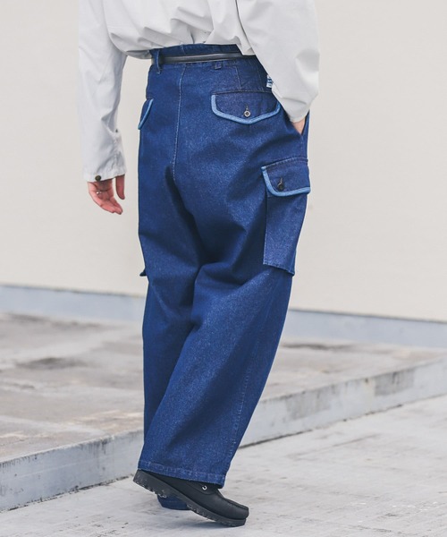 ARMY TWILL（アーミーツイル）の「ARMY TWILL　12OZ Denim Cargo Pants（デニムパンツ・メンズ・ライトブルー/ネイビー・MEDIUM/LARGE）」の5枚目の写真