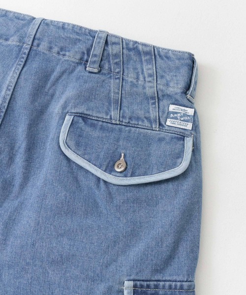 ARMY TWILL（アーミーツイル）の「ARMY TWILL　12OZ Denim Cargo Pants（デニムパンツ・メンズ・ライトブルー/ネイビー・MEDIUM/LARGE）」の7枚目の写真