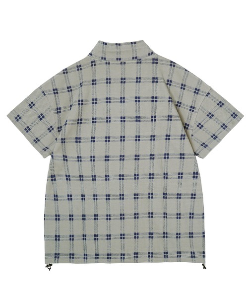 X-girl(エックスガール)の「PLAID WAFFLE TUNIC TOP(シャツ/ブラウス・レディース・グレー/ホワイト/ベージュ・S/M)」の15枚目の写真