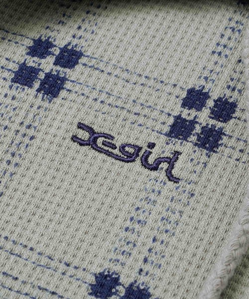 X-girl(エックスガール)の「PLAID WAFFLE TUNIC TOP(シャツ/ブラウス・レディース・グレー/ホワイト/ベージュ・S/M)」の20枚目の写真