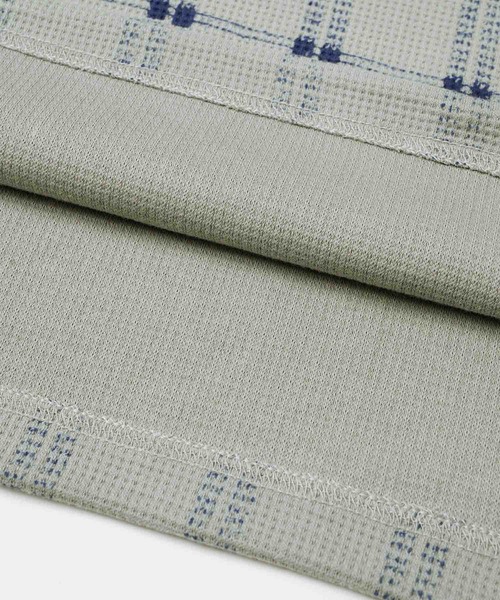 X-girl(エックスガール)の「PLAID WAFFLE TUNIC TOP(シャツ/ブラウス・レディース・グレー/ホワイト/ベージュ・S/M)」の9枚目の写真