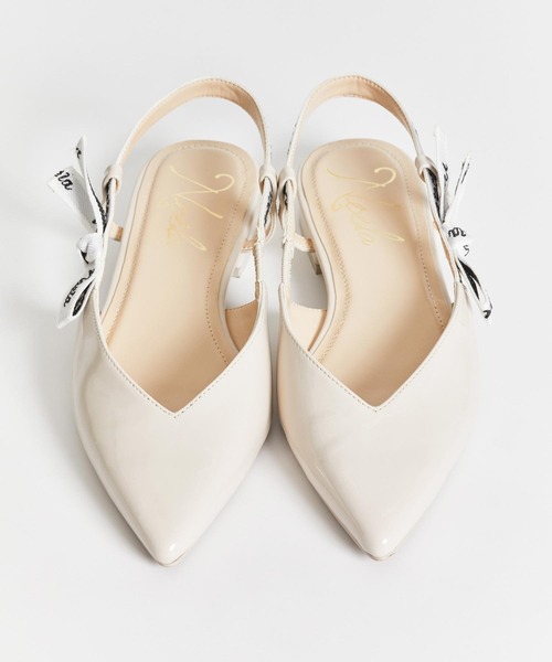 NOELA（ノエラ）の「ロゴリボンパンプス（パンプス・レディース・ブラック/ベージュ/オフホワイト・S/M/L）」の2枚目の写真