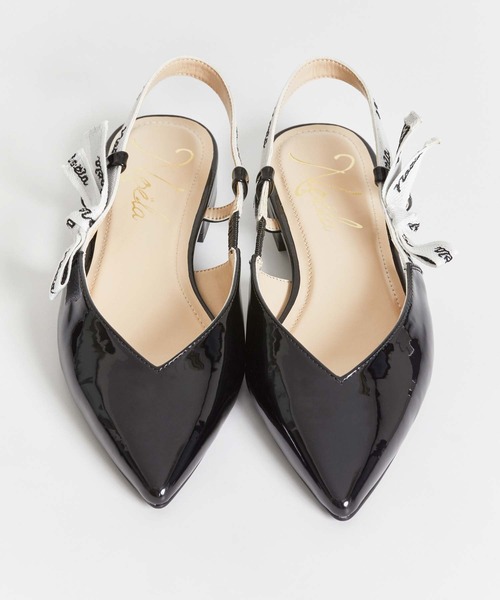 NOELA（ノエラ）の「ロゴリボンパンプス（パンプス・レディース・ブラック/ベージュ/オフホワイト・S/M/L）」の3枚目の写真