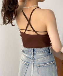callautia（カラウティア）の「【取り外し可能カップ付き】バックデザインキャミソール（キャミソール）」