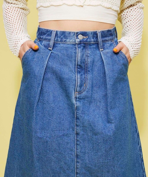 FOREVER 21(フォーエバー トゥエンティーワン)の「【VINTAGE】デニムロングスカート(デニムスカート・レディース・ブラック/ライトインディゴブルー・MEDIUM/SMALL)」の11枚目の写真