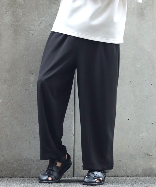 SITRY(シトリー)の「amundsen 2 tuck wide pants/梨地織り 2タック ワイドパンツ セットアップ対応可(スラックス・メンズ・グレー/ベージュ/ブラック/チャコールグレー/グリーン・L/M/LL)」の14枚目の写真