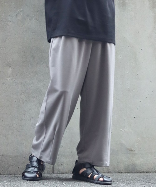 SITRY(シトリー)の「amundsen 2 tuck wide pants/梨地織り 2タック ワイドパンツ セットアップ対応可(スラックス・メンズ・グレー/ベージュ/ブラック/チャコールグレー/グリーン・L/M/LL)」の17枚目の写真