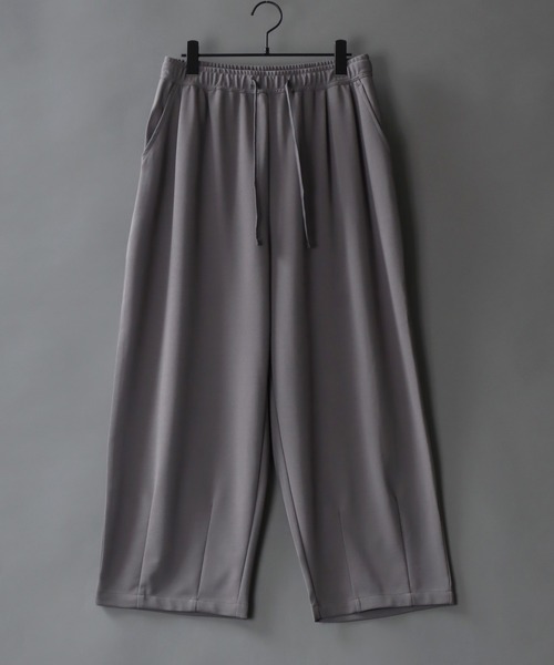 SITRY(シトリー)の「amundsen 2 tuck wide pants/梨地織り 2タック ワイドパンツ セットアップ対応可(スラックス・メンズ・グレー/ベージュ/ブラック/チャコールグレー/グリーン・L/M/LL)」の8枚目の写真